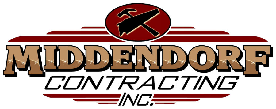 Middendorf contracting inc logo red gold t